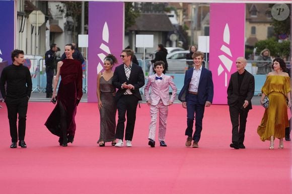 Clayton Royal Johnson, Christa Boarini, Todd Wiseman Jr, Kue Miller Lawrence, Hudson Meek, Christina Brucato, Michael Sean Tighe, Eugenie Bondurant assistant à la première du film Un homme différent lors du 50e Festival du cinéma américain à Deauville, France, le 9 septembre 2024. Photo by Laurent Lairys/ABACAPRESS.COM