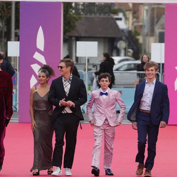 Clayton Royal Johnson, Christa Boarini, Todd Wiseman Jr, Kue Miller Lawrence, Hudson Meek, Christina Brucato, Michael Sean Tighe, Eugenie Bondurant assistant à la première du film Un homme différent lors du 50e Festival du cinéma américain à Deauville, France, le 9 septembre 2024. Photo by Laurent Lairys/ABACAPRESS.COM