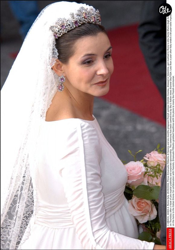 Clotide Courau lors de son mariage en septembre 2003.