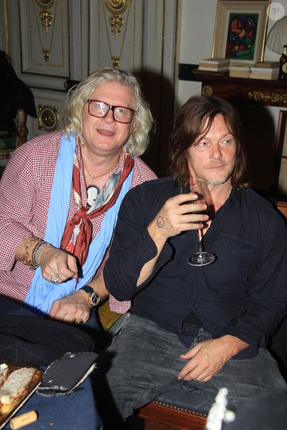 Exclusif - Pierre-Jean Chalençon, Norman Reedus - After du vernissage de Norman Reedus au palais Vivienne à Paris le 12 novembre 2022. © Baldini / Bestimage