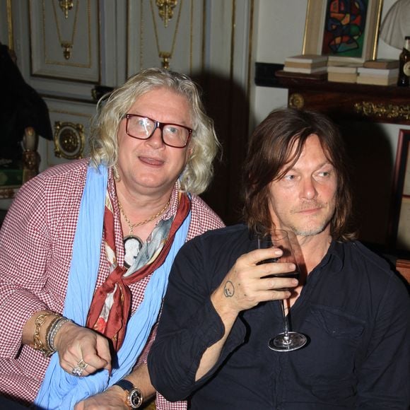 Exclusif - Pierre-Jean Chalençon, Norman Reedus - After du vernissage de Norman Reedus au palais Vivienne à Paris le 12 novembre 2022. © Baldini / Bestimage