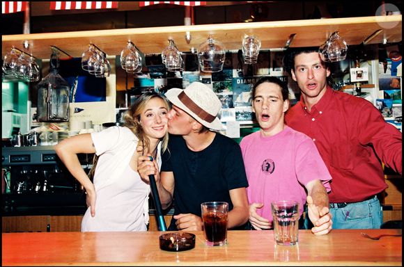 Julie et Guillaume Depardieu font la fête au restaurant "le daytona" lors du festival de Deauville en 1996. ©Angeli-Rindoff/Bestimage