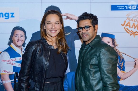 Exclusif - Jamel Debbouze et sa femme Mélissa Theuriau - After party de l'avant-première de la série "Terminal" à l'hôtel des Italiens à Paris le 8 avril 2024. © Rachid Bellak/Bestimage