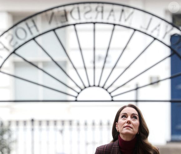 Catherine (Kate) Middleton, princesse de Galles à l'hôpital Royal Marsden, où elle a reçu son traitement contre le cancer, à Londres, Royaume-Uni, le 14 janvier 2025. © Chris Jackson/WPA-Pool/Bestimage