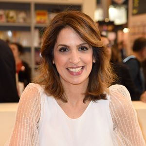 Sonia Mabrouk lors du Salon du Livre de Paris 2017, qui s'est tenu à la Porte de Versailles à Paris, en France, le 26 mars 2017. Photo d’Alban Wyters/ABACAPRESS.COM