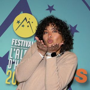 Vaimalama Chaves (Miss France 2019) - Photocall de la cérémonie de clôture du 26ème Festival de l'Alpe d'Huez le 21 janvier 2023. © Dominique Jacovides/Bestimage