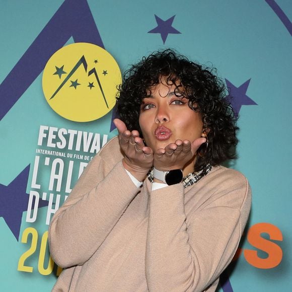 Vaimalama Chaves (Miss France 2019) - Photocall de la cérémonie de clôture du 26ème Festival de l'Alpe d'Huez le 21 janvier 2023. © Dominique Jacovides/Bestimage