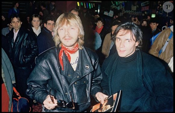 Renaud et Yves Simon à la première de Francis Cabrel à Paris en 1986. © CHARRIAU / BESTIMAGE