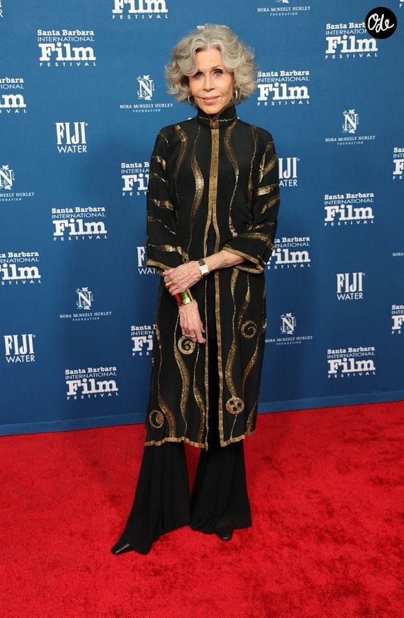Jane Fonda, lors de la 41e édition du Festival international du film de Santa Barbara : remise du prix « Maltin Modern Master » à Adam Sandler à l'Arlington Theatre de Santa Barbara, en Californie (États-Unis), le 5 février 2026. 

Photo par Fati S/ABACAPRESS.COM