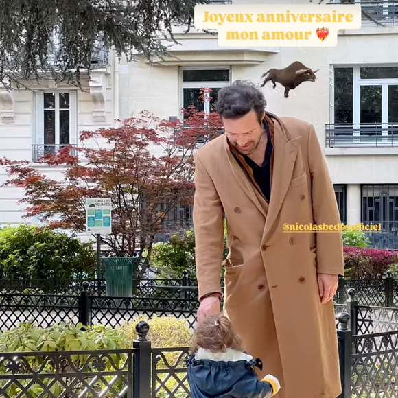 Capture de la story de Pauline Mesmonts avec Nicolas Bedos et sa fille le lundi 21 avril 2015.
