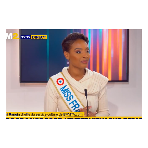 Angélique Angarni-Filopon ne fait décidément rien comme les autres ! 

Angélique Angarni-Filopon (Miss France 2025) sur BFM2