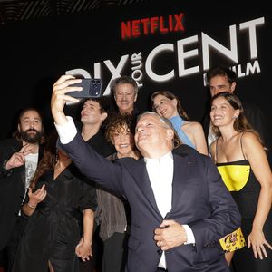 Laure Calamy, Camille Cottin, Liliane Rovere, Gregory Montel, Laetitia Casta, Fanny Sidney, Thibault de Montalembert, Nicolas Maury, Vincent Macaigne, Ted Sarandos (Directeur général de Netflix) - Avant-première du film "Dix pour cent" à l'Olympia à Paris le 8 septembre 2026. © Coadic Guirec/Bestimage