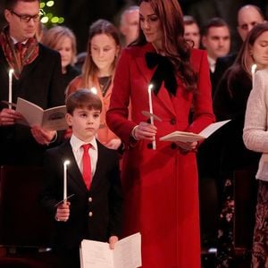 Le prince Louis de Galles et Catherine (Kate) Middleton, princesse de Galles - La famille royale d'Angleterre assiste à la messe "Together At Christmas Carol" à l'abbaye de Westminster à Londres, Royaume-Uni le 6 Décembre, 2024