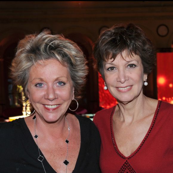 Françoise et Catherine Laborde lors du cocktail de rentrée de TF1 au Palais Brongniart, à Paris. RACHID BELLAK / BESTIMAGE