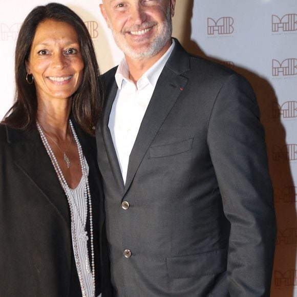 Frank Leboeuf et sa femme ChrisLaure - Inauguration de la Brasserie " Madame Brasserie " au 1er étage de La Tour Eiffel à Paris. Le 22 Septembre 2022. © Bertrand Rindoff Petroff-Giancarlo Gorassini / Bestimage