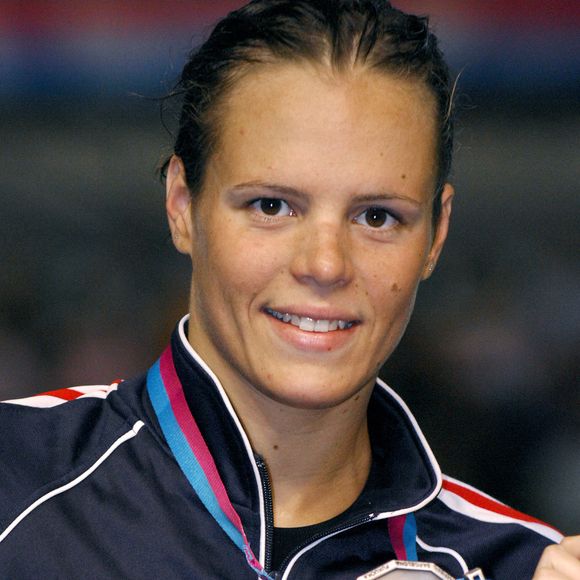 La Française Laure Manaudou remporte la médaille d'argent sur 200 mètres dos lors des 12èmes Championnats du Monde FINA, à la Rod Laver Arena, à Melbourne, Australie, le 27 mars 2007. Photo par Nicolas Gouhier/Cameleon/ABACAPRESS.COM