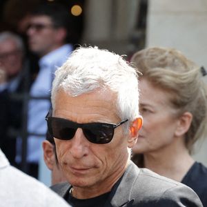 Nagui assistant aux obsèques de Philippe Labro à l'église Saint Germain des Prés à Paris, France, le 13 juin 2025. Photo par Nasser Berzane/ABACAPRESS.COM