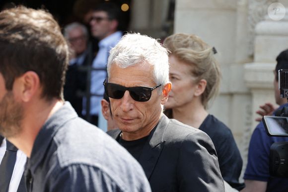 Nagui assistant aux obsèques de Philippe Labro à l'église Saint Germain des Prés à Paris, France, le 13 juin 2025. Photo par Nasser Berzane/ABACAPRESS.COM