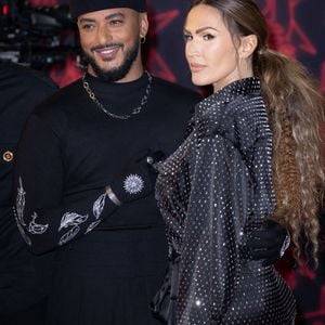 Slimane et Vitaa assistent au tapis rouge des 23e NRJ Music Awards au Palais des Festivals, à Cannes.