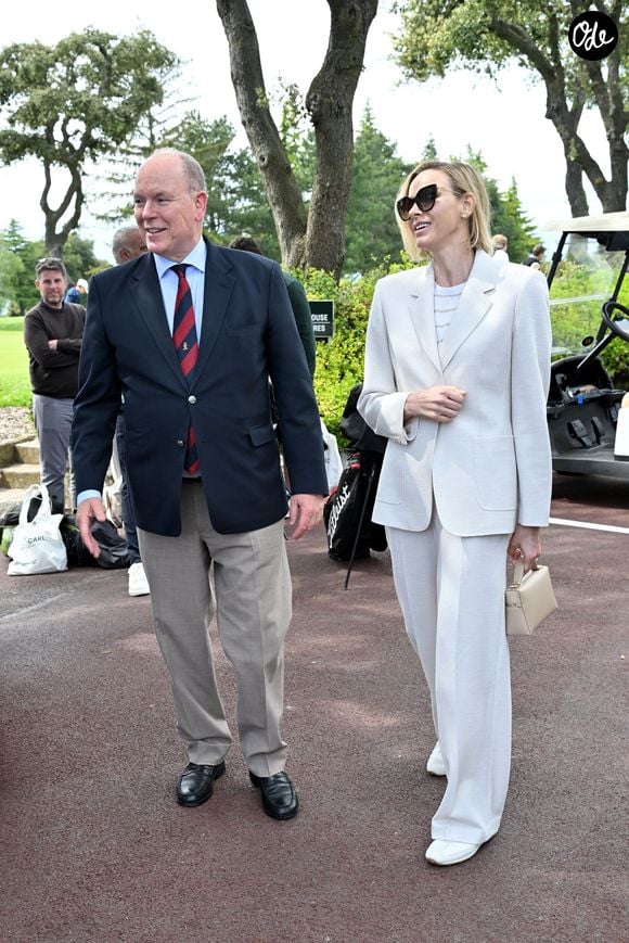 Le prince Albert II de Monaco, la princesse Charlene et son frère Gareth Wittsrock ont remis les prix du Formula E Monte Carlo Tee Prix au Monte Carlo Golf Club à La Turbie au dessus de Monaco © Bruno Bebert/Bestimage