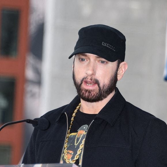 Eminem est rejoint par Eminem lors de la cérémonie de remise de son étoile sur le Hollywood Walk of Fame le 30 janvier 2020 à Hollywood, Los Angeles, CA, USA. Photo par Janet Gough/AFF/ABACAPRESS.COM