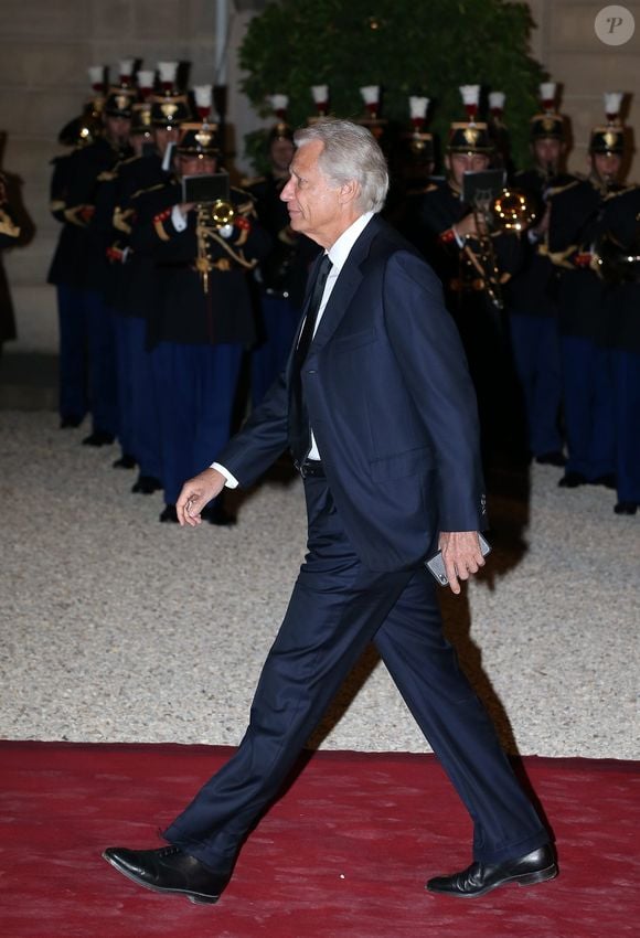 Dominique de Villepin - Dîner d'Etat au Palais de l'Elysée en l'honneur de M. Aoun (Président de la République Libanaise) à Paris, le 25 septembre 2017. © Dominique Jacovides/Bestimage