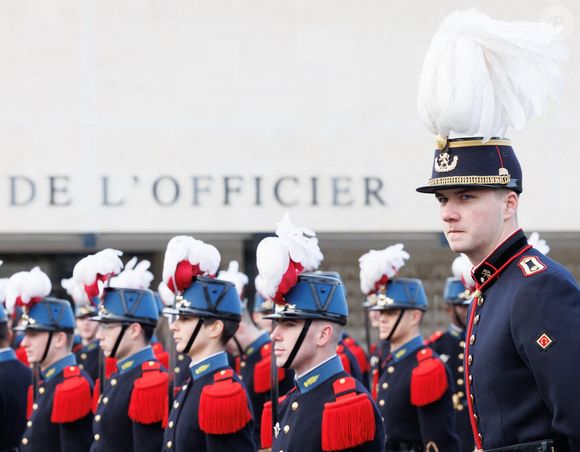 Le prince Gabriel photographié lors d'une visite royale à l'École militaire de Saint-Cyr (AMSCC), dans le camp militaire de Coëtquidan, à Guer, région Bretagne, France, lundi 9 décembre 2024. L'AMSCC est la plus grande école militaire pour les candidats officiers en France. L'école collabore avec l'École royale militaire pour l'échange d'étudiants dans le cadre du programme européen Erasmus+. Photo ABACAPRESS.COM