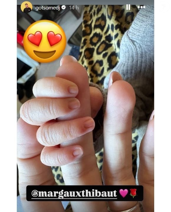 La story Instagram de DJ Got Some annonçant la naissance de son bébé.