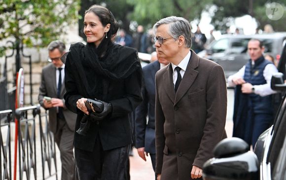 Magdalena de Tornos (femme de l'ambassadeur de France à Monaco, J. d'Haussonville), guest - Obsèques de Didier Guillaume (ancien ministre de l'Agriculture entre 2018 et 2020 et ancien Ministre d'Etat de Monaco 2024–2025) en la cathédrale Notre-Dame-Immaculée de Monaco le 23 janvier 2025. © Bruno Bebert/Bestimage