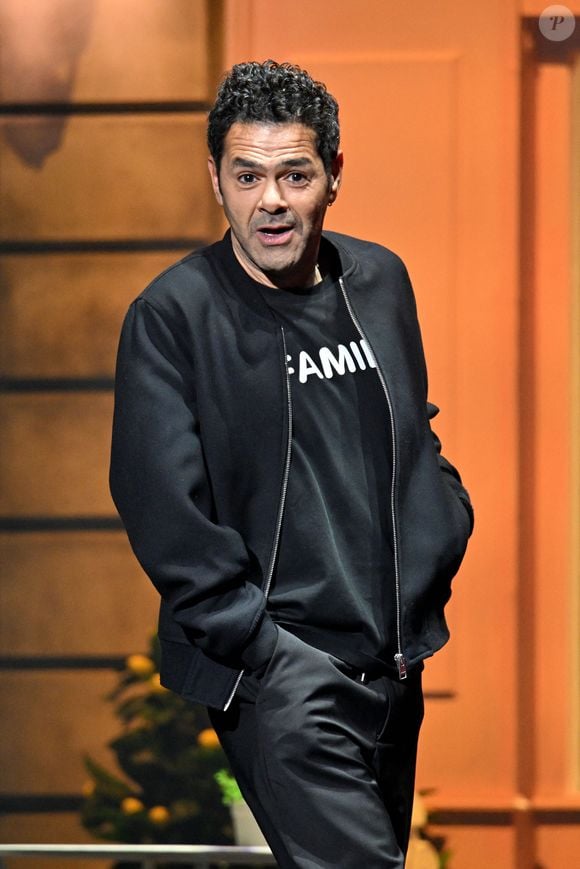 Jamel Debbouze présente les humoristes du Jamel Comedy Club sur la scène du palais Nikaia à Nice, le 27 février 2025. Se sont succédés Antek, Doully, I.Djadel, J.Santini, Nordine Ganso, R.Harjane et Kino en première partie.
© Bruno Bebert / Bestimage