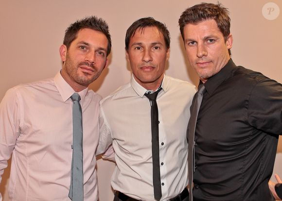 Steve Hart, Nathan Moore, Aaron Cooper au Concert des Worlds Apart sur la scene de Gayant expo a Douai le 5 mai 2013.