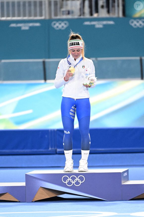 Lollobrigada Francesca en patinage de vitesse, Jeux Olympiques d'hiver Milano-Cortina 2026 à Milan, Italie, 07 février 2026. Photo par IPA Sport/ABACA