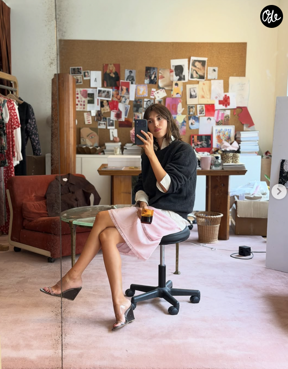 Jeanne Damas, fondatrice de la marque Rouje, sur Instagram