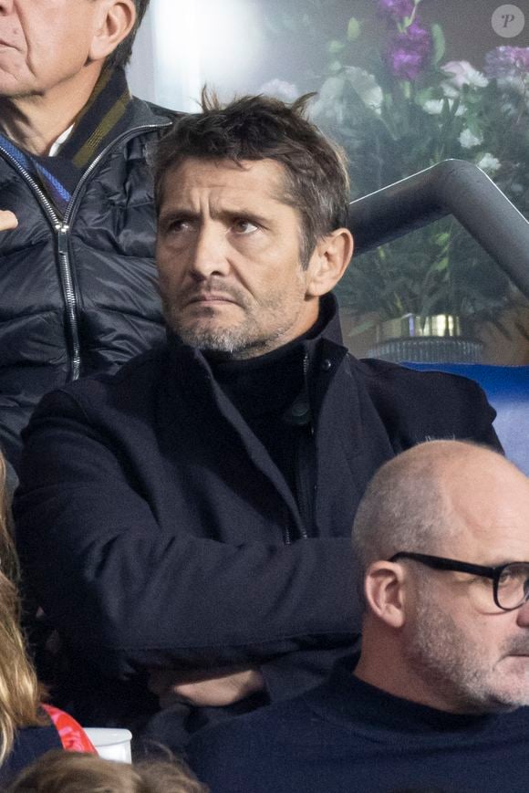 Bixente Lizarazu  à la finale de la coupe du monde de rugby Afrique du Sud / Nouvelle Zélande (12 - 11) au stade de France à Saint-Denis le 28 octobre 2023. (AGENCE / BESTIMAGE).