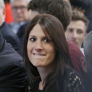 Exclusif - David Douillet présente sa nouvelle compagne Vanessa lors du congrès fondateur des Républicains au Paris Events Center de la Porte de la Villette, à Paris le 30 mai 2015.