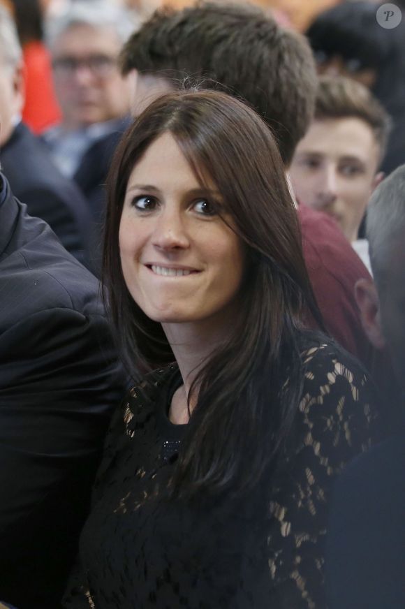 Exclusif - David Douillet présente sa nouvelle compagne Vanessa lors du congrès fondateur des Républicains au Paris Events Center de la Porte de la Villette, à Paris le 30 mai 2015.