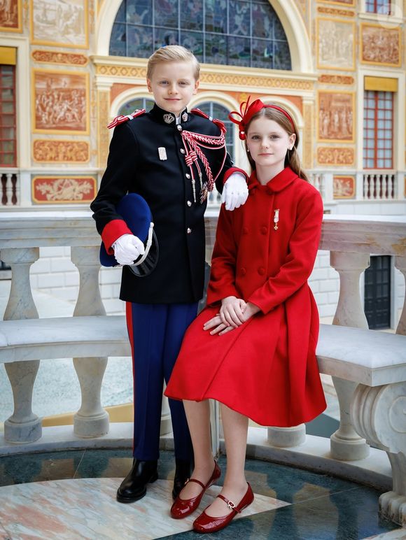 Le Prince Héréditaire Jacques et la Princesse Gabriella de Monaco pour la Fête Nationale le 19 novembre 2025.