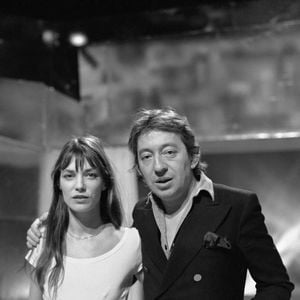 Serge Gainsbourg et Jane Birkin assistent à l'émission de télévision de la ZDF 'Liederzircus' à la fin des années 70 en Allemagne. Photo DPA/ABACAPRESS.COM