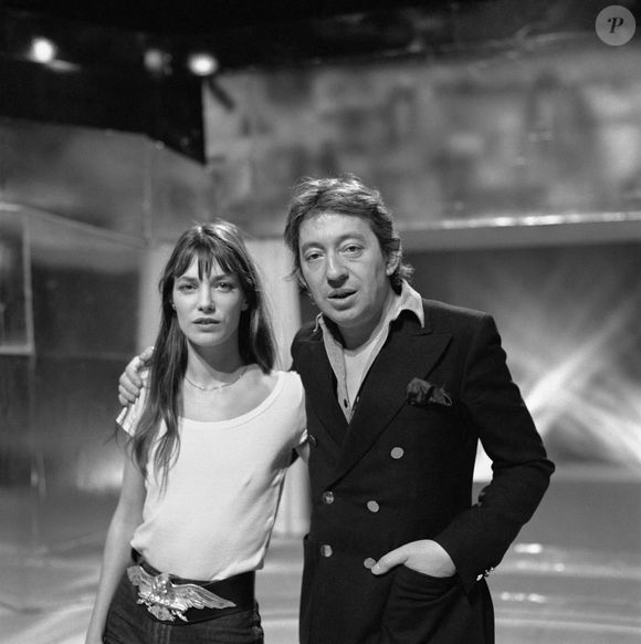 Serge Gainsbourg et Jane Birkin assistent à l'émission de télévision de la ZDF 'Liederzircus' à la fin des années 70 en Allemagne. Photo DPA/ABACAPRESS.COM