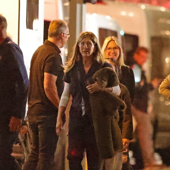 Jennifer Aniston  sur le tournage de The Morning Show

©Backgrid USA / Bestimage