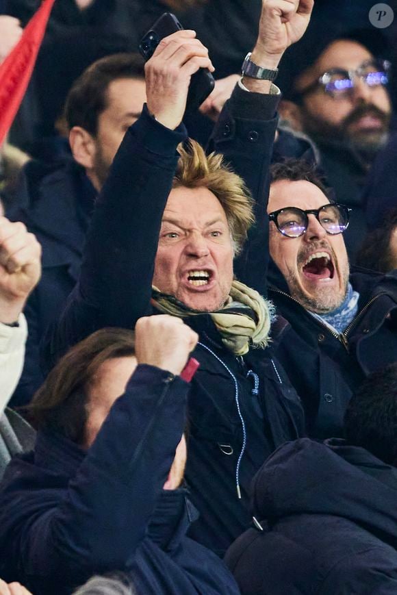 Laurent Delahousse - Célébrités assistent au match de Ligue des champions entre le PSG et Manchester City (4-2) au Parc des Princes à Paris le 22 janvier 2025. Cyril Moreau/Bestimage