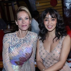 Rebecca Hampton et Aurelie Konate au défilé de Christophe Guillarme dans le cadre de la semaine de la mode à Paris le 5 mars 2025 à Paris, France. Photo by Jerome Domine/ABACAPRESS.COM