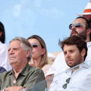 Patrice Duhamel et Benjamin Duhamel en tribunes lors des Internationaux de France de tennis de Roland Garros 2023, à Paris, France, le 9 juin 2023. © Jacovides-Moreau/Bestimage