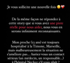 Début février, sa soeur Lou-Anne et elle dévoilaient que l'un de leurs proches âgés de 13 ans était mal-en-point
Marine Lorphelin et sa soeur Lou-Anne inquiètes pour un proche