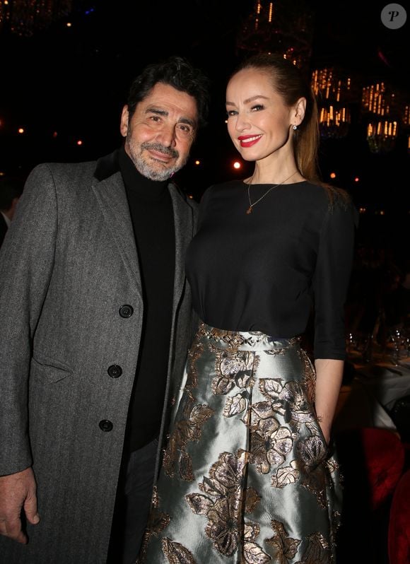 Adriana Karembeu et son ex mari André Ohanian - Le jury et les invités posent et déjeunent juste avant le début du défilé de la 15ème édition de "Top Model Belgium" au Lido à Paris, le 3 février 2019. © Philippe Doignon / Denis Guignebourg / Bestimage