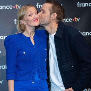 Maya Lauqué et Damien Thévenot assistent au 40ème anniversaire de l'émission Télé Matin dans les locaux de France Télévision à Paris, France, le 06 février 2025. Photo Aurore Marechal/Abaca