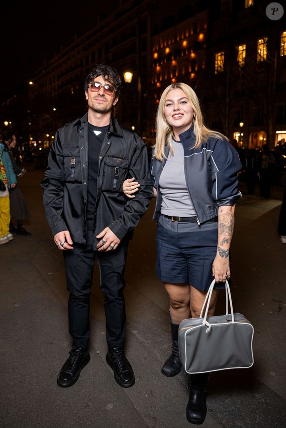 Louane Emera et son fiancé Florian Rossi à l'after party de la maison Miu Miu au club Gigi à Paris pendant la fashion week (PFW) le 11 mars 2025.

© Perusseau / Da Silva / Bestimage