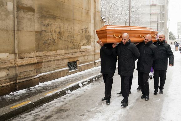 Illustration aux obsèques de Marie-Josèphe Balladur, la femme d'E.Balladur, dans l'église Notre Dame de l'Annonciation à Paris, France, le 7 janvier 2026. © Jack Tribeca/Bestimage