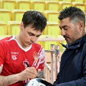 Louis Ducruet durant la sixième édition de la Fight Aids Cup, un match de football caritatif au stade Louis II à Monaco, le 25 janvier 2026© Bruno Bebert / Bestimage