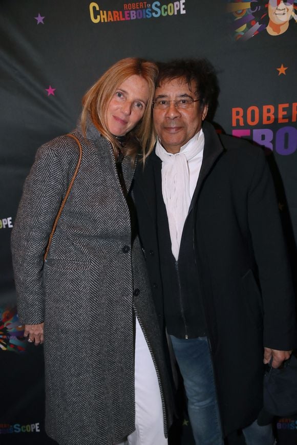 Sandrine Kiberlain et Laurent Voulzy - Célébrités au Concert de Robert Charlebois, « Robert en CharleboisScope » au Grand Rex à Paris France, le 1er Avril 2023. 
© Bertrand Rindoff / Bestimage